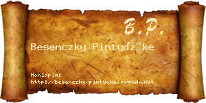 Besenczky Pintyőke névjegykártya